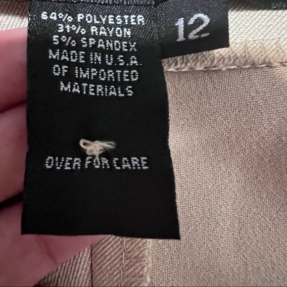 NWT Fabrizio Gianni Stretch Pants for High Comfort Beige Made in USA  Sz 12 - Picture 13 of 13